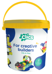 Clics building blocks– DURABLE TOYS made of RECYCLED PLASTIC (Made in Belgium)- building set 10 in 1