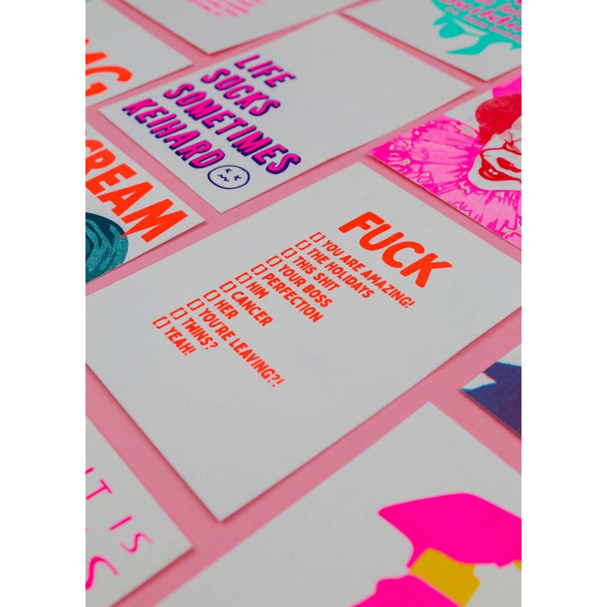 Riso print Putain tu es incroyable, lui, cancer, vacances....