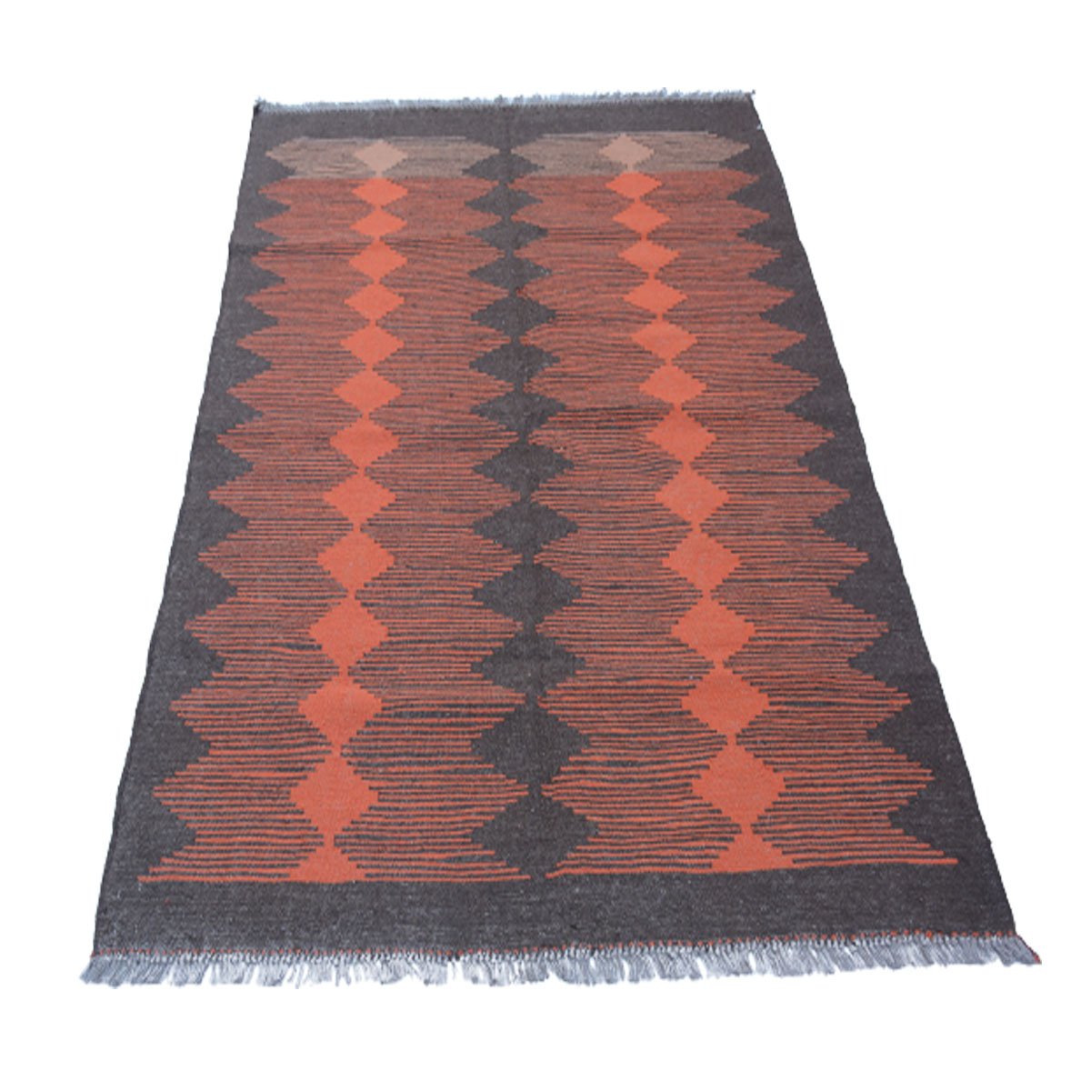 Modern framboos Glace Kelim vloerkleed