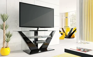 Rosse TV furniture Black Transparent Black