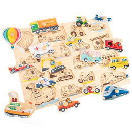Puzzle à boutons - Transport - grand