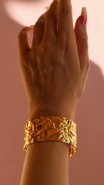 August - Hammered Wide Cuff Bracelet