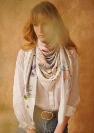 Foulard Triangle géant « Le paradis blanc »