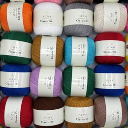 Filo per uncinetto Sensy misura classica 10, 100% cotone Giza mercerizzato, 617 iarde, finezza 0 pizzo