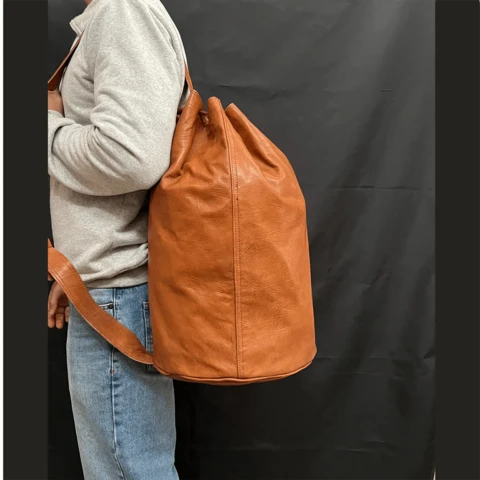 Handcrafted Leather Cylindrical Duffel – The Athlete & Voyager Series