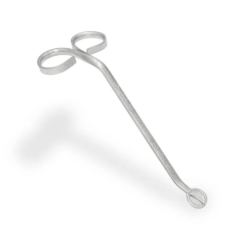 Wick cutting scissors candle maintenance