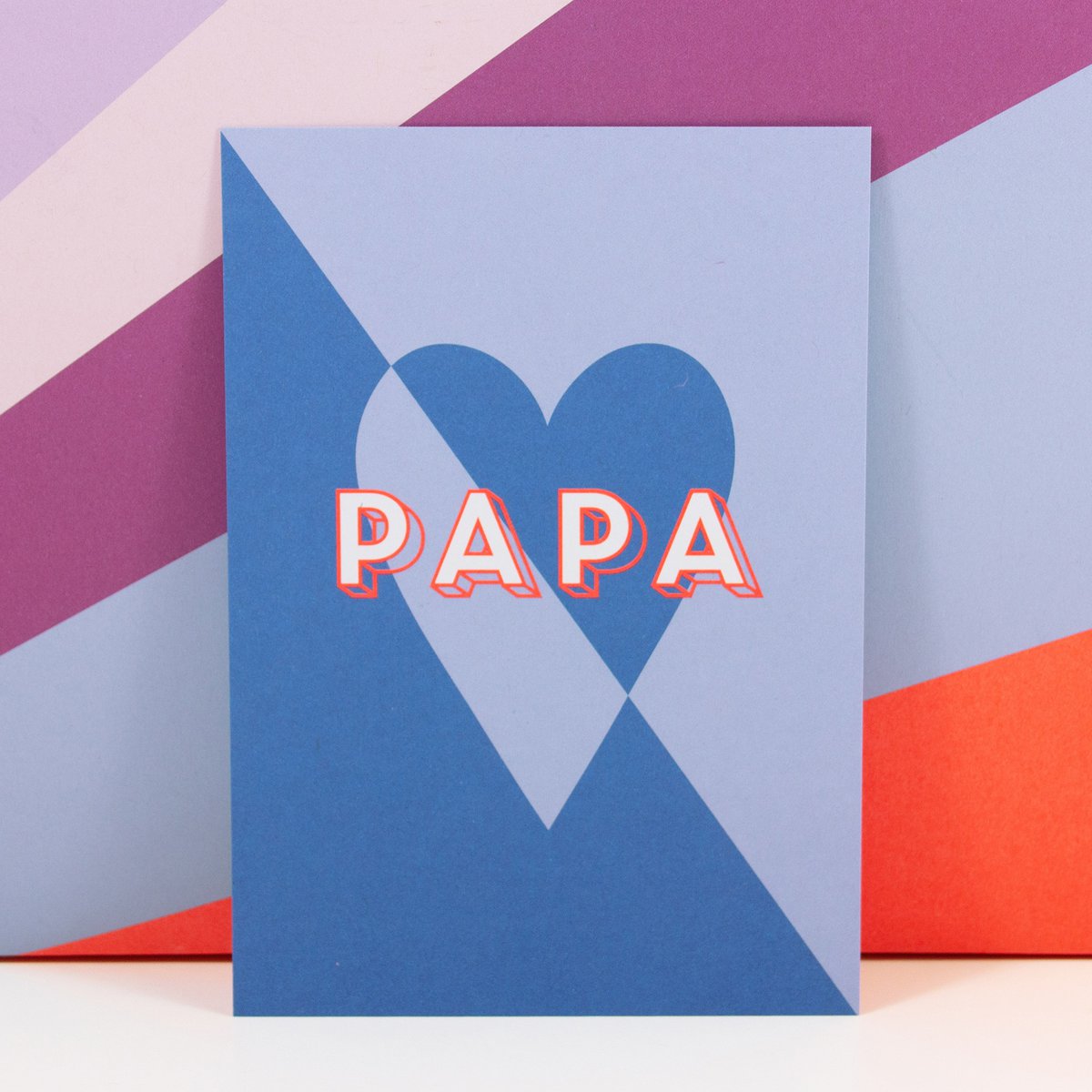 Postkort papa fra genbrugspapir