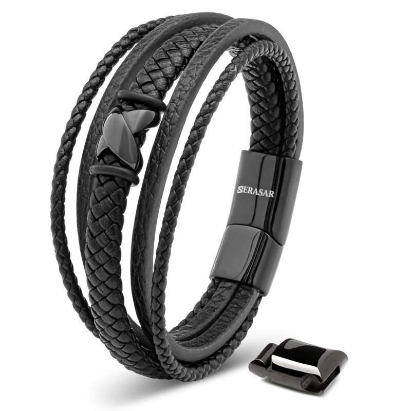 Læderarmbånd "Flake"