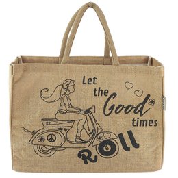 Domelo jute taske indkøbspose. Jute shopper taske. Stort vand -repellent indkøbskurv/ strandpose. Badepose XXL/ indkøbspose gaver til kvinder.