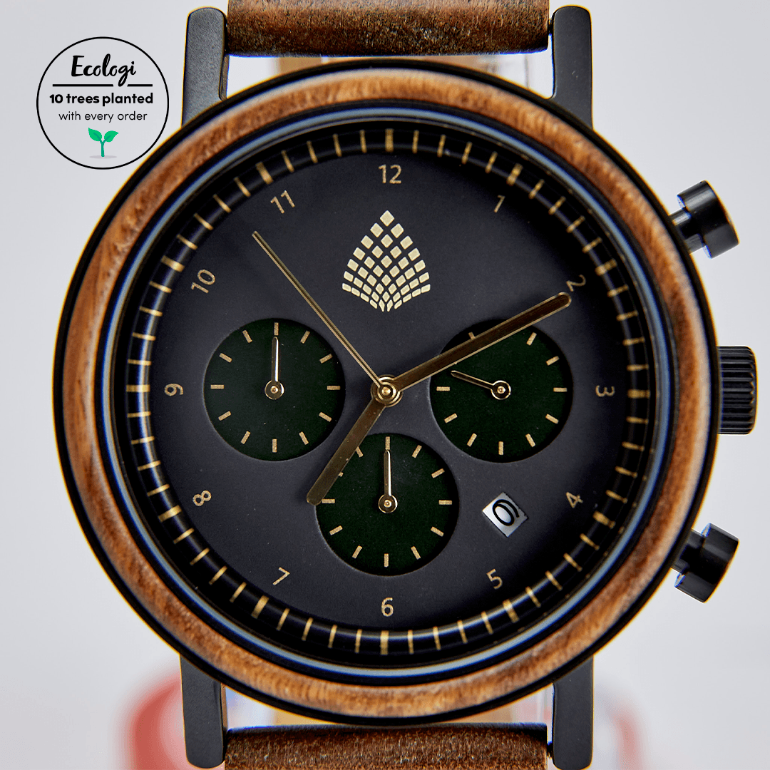 Mens Watches, Wooden Eco Watch, Handmade Watches, Sustainable Watch, Wood Wrist Watch, Brown Wristwatch, Analog Hand Watch ~ The Cedar