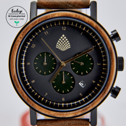Mens Watches, Wooden Eco Watch, Handmade Watches, Sustainable Watch, Wood Wrist Watch, Brown Wristwatch, Analog Hand Watch ~ The Cedar