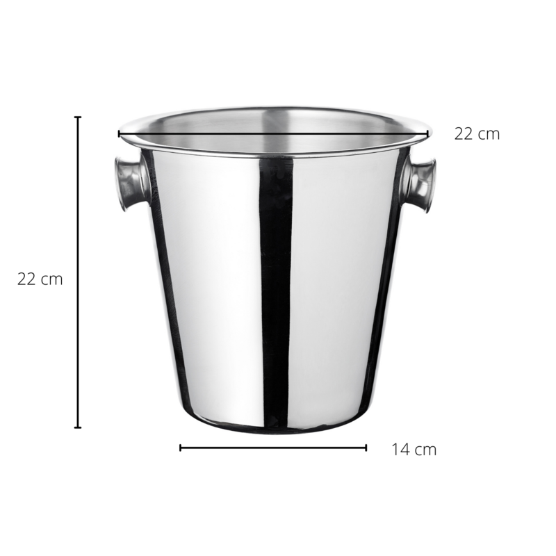 Champagne Kühler Joey Sæt med 3, Ø 21 cm, Edelstahl