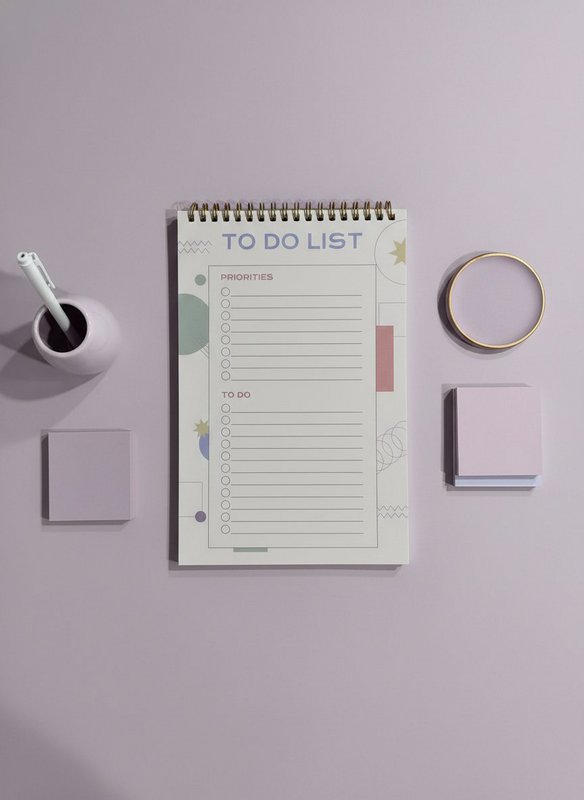 To-do-Listenplaner – geometrisches Druckdesign