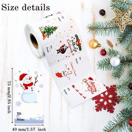 Autocollant de Noël - 7,5CM - n°16
