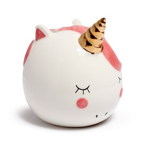 Enchanted Rainbows Unicorn White Ceramic Money Box