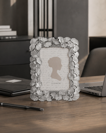 Silver gray resin photo frame 27.5x32 cm