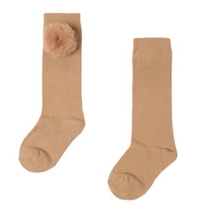 Mittelgroße Socken mit Pompon-Mädchen-Kamel