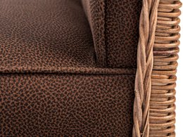Rattan chairs Set 6 piece of dining room chairs upholstered chairs antonio brown upholstery wildleather look