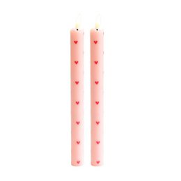 LED PILAR CANDEHEHTS PINK RC - Sæt på 2