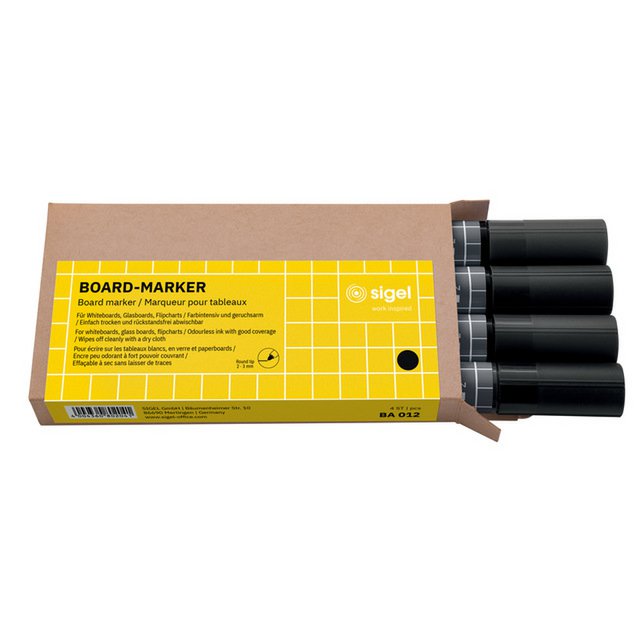 Whiteboardstift Sigel 4x czarny