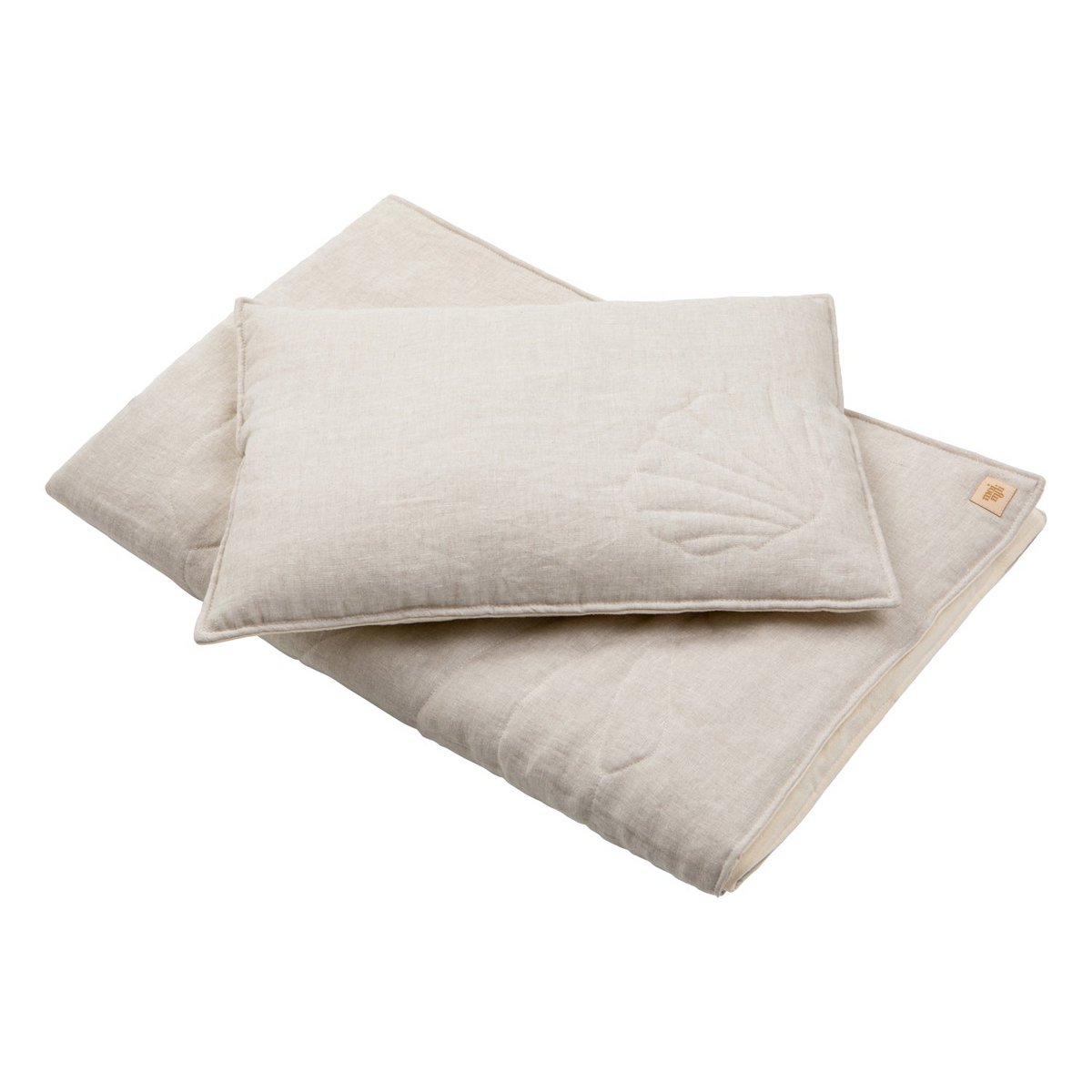 Linen shell child cover set "Sand"