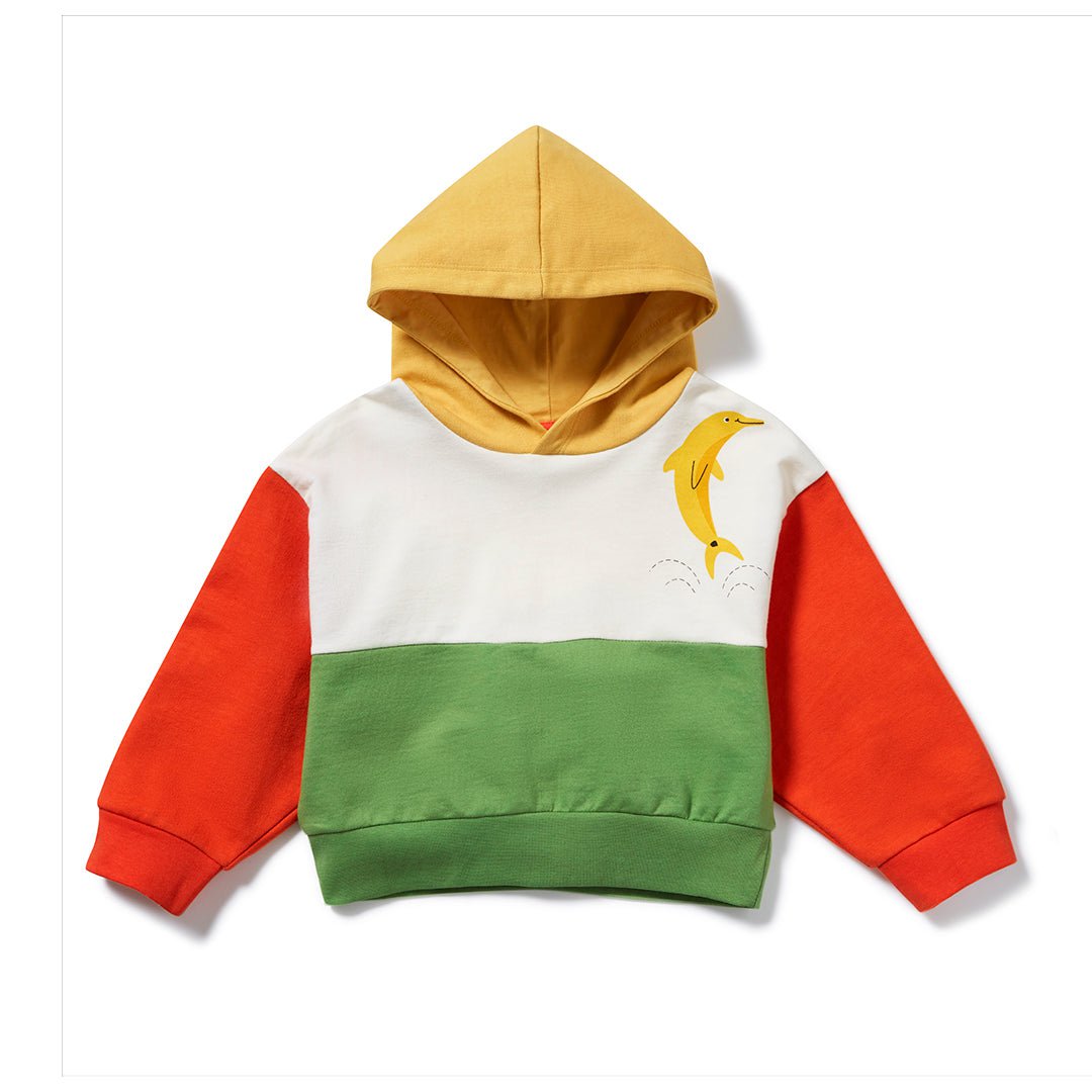 Farbblock-Hoodie