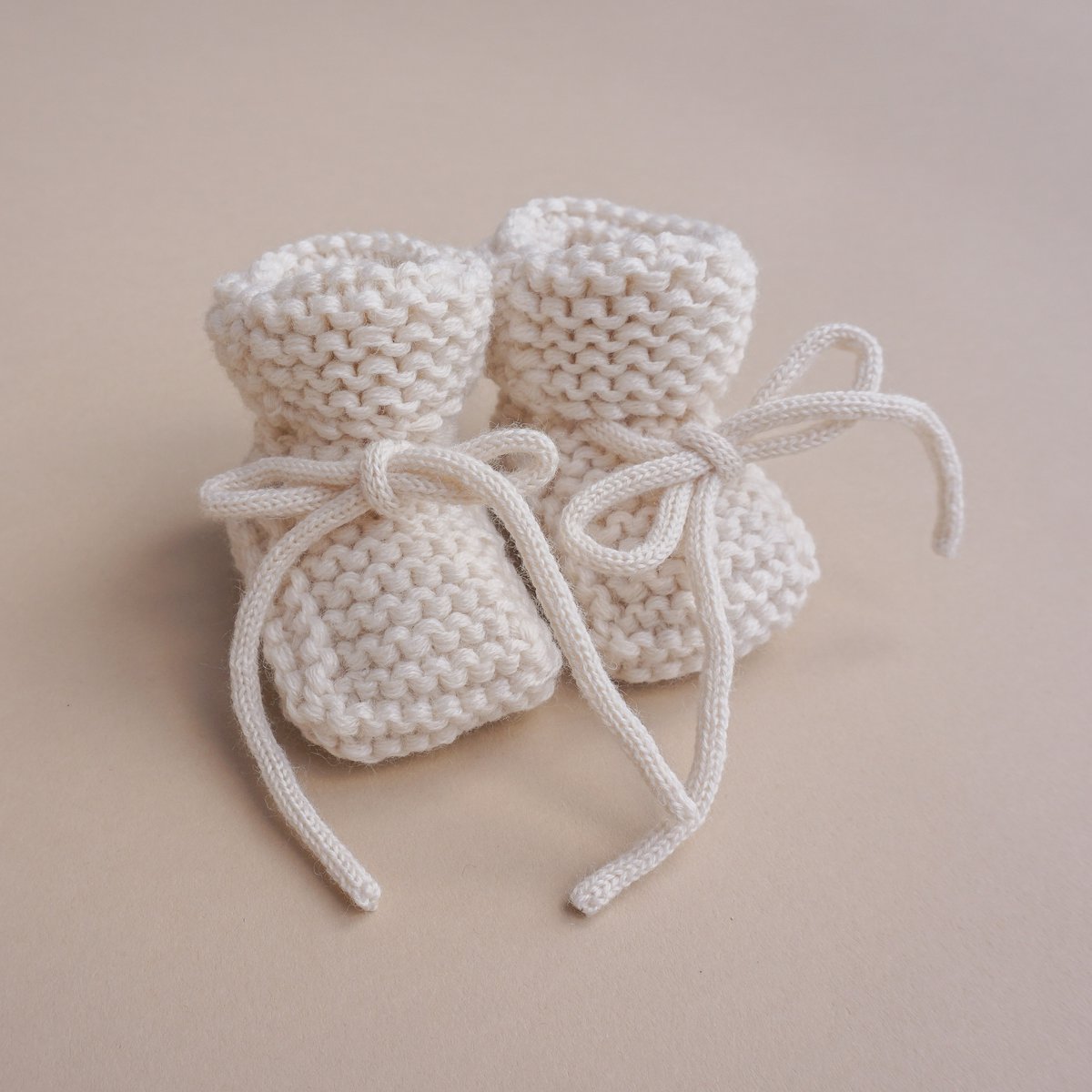 Patucos Bebe Tejidos | Botitas De Bebe | Botines gruesos para bebé | Crudo