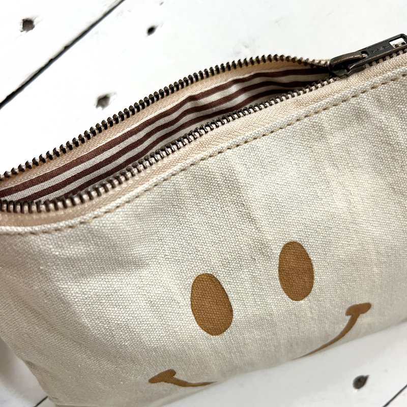 Clutch Happy Face cinnamon (vintage light canvas) NEW