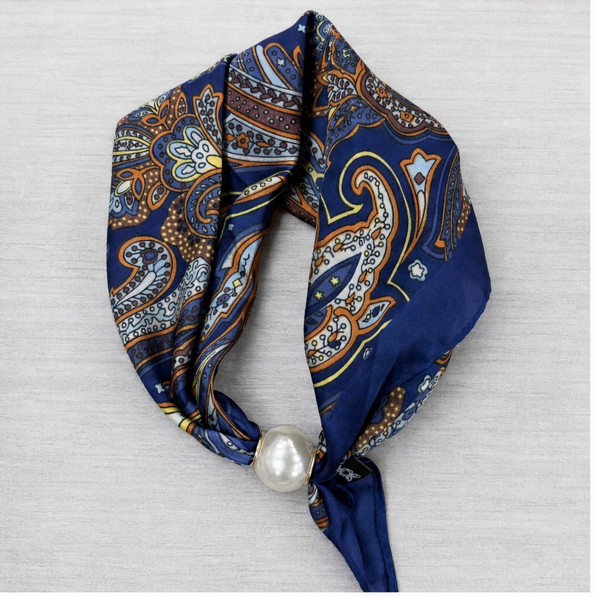 Donkerblauw Paisley One Size Donkerblauw