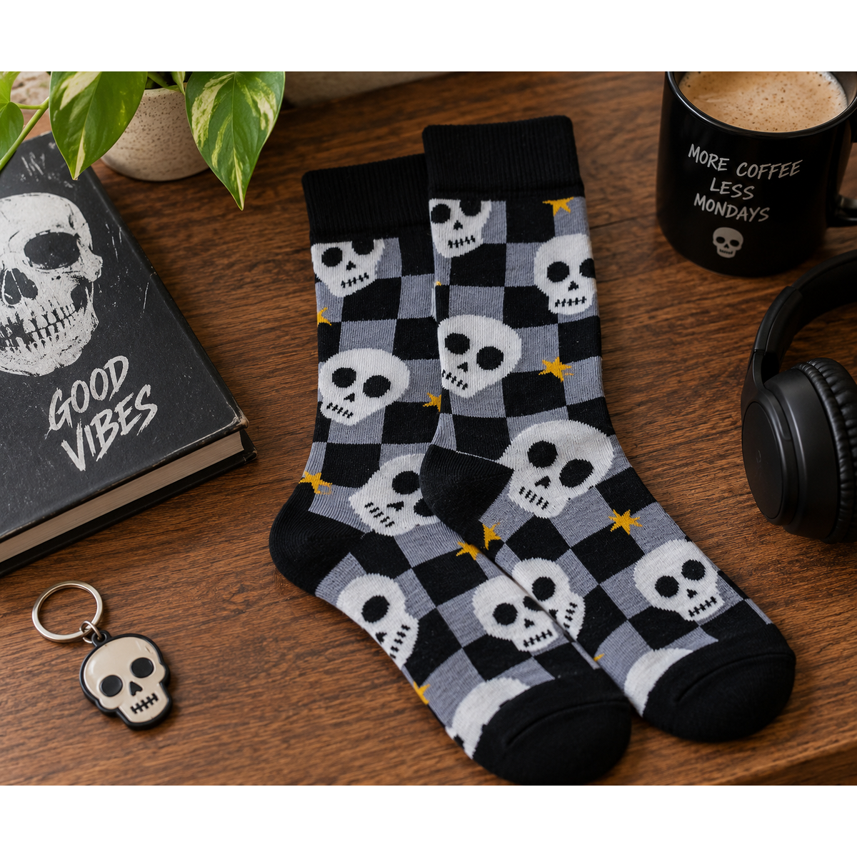 Tintl socks | Black & white - Skulls