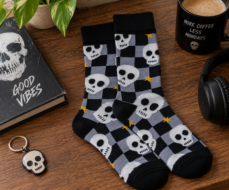 Tintl socks | Black & white - Skulls