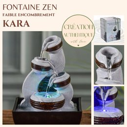 Indoor Fountain - Kara - Cascading Flow - Colorful Led Light - Decoration Gift Idea - Small Model