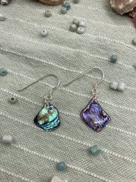 Abalone Muschel Ohrringe | Silberner handgemachter Surfer-Vibe