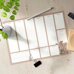 Weekplanner DIN A4, bloemen