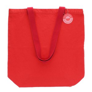 Zweifarbige Baumwolltasche - rot