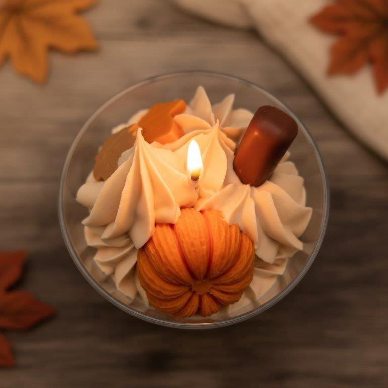 LAVURI Spicy Pumpkin CUP – Handmade Soy Dessert Candle