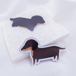 Magnete da frigorifero per cane bassotto, razza di cane, regalo di compleanno per amante dei cani