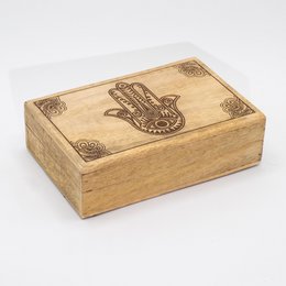 Wholesale Wooden Boxes and Trays with Buddha & Hamsa Design