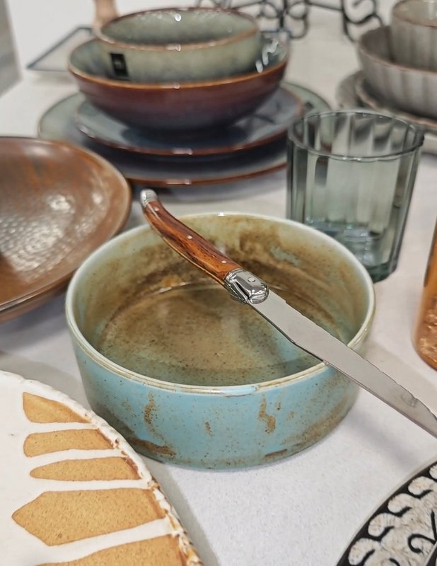 Couteau de steak laguiole avec un motif de damas - la coupe parfaite pour chaque steak 🍽️