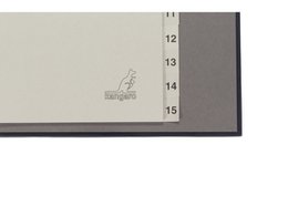 ECO tab Kangaro A4 numbers 180gr gray cardboard 4r 15pcs FSC