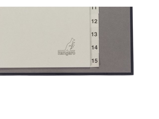 ECO tab Kangaro A4 numbers 180gr gray cardboard 4r 15pcs FSC