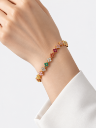 Kalejdoskop kløver krystal armbånd