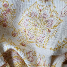 Nappe 'Fleur' ​​Rose/Ocre, Petite