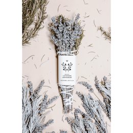 Smudge Stick Bio Lavender & Rosemary - Earthy, aromatic bundle of dried lavender and rosemary for cleansing and meditation.