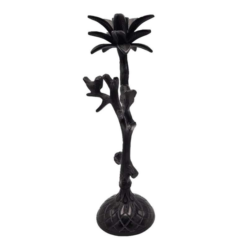 Bougeoir - Oiseau - Noir Antique