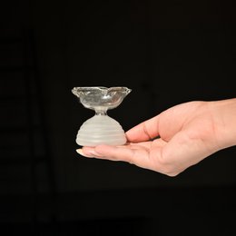 Kaarshouder | Theelichtje Diya Handgemaakt Messing | Glas