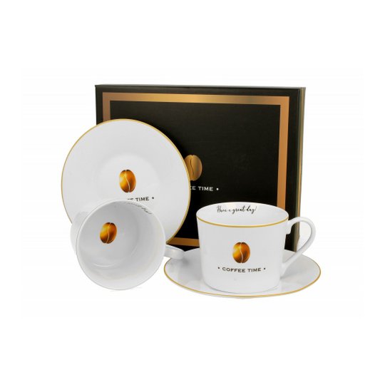 DUO COFFEE TIME Set of 2 Cups & Saucers 230ml, giftbox