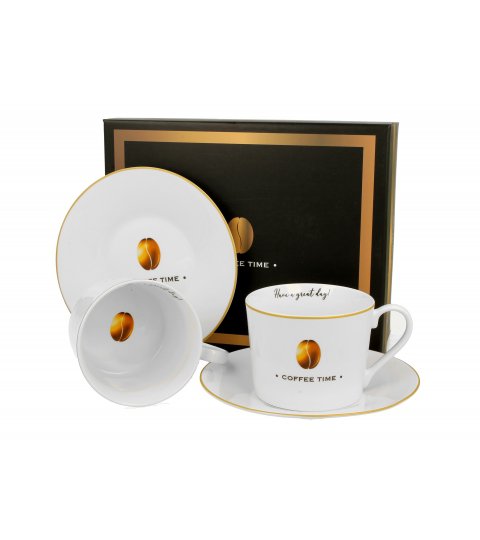 DUO COFFEE TIME Set of 2 Cups & Saucers 230ml, giftbox