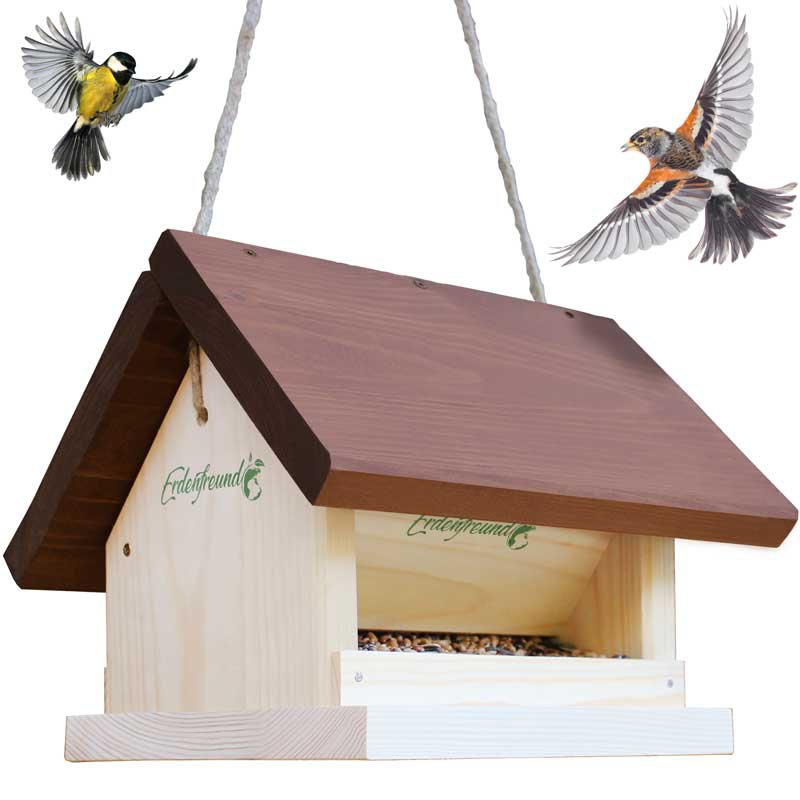 ERDENFREUND® bird feed silo for hanging on 2 sides
