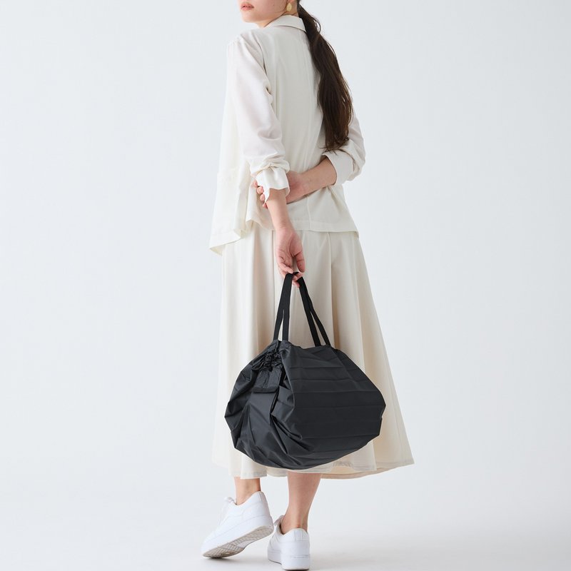 Shupatto compact foldable shopping bag size M - Jet Black